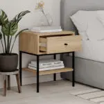 Κομοδίνο Νάξος 69 χρώμα saphhire oak 45x35x56εκ. – εικόνα 2