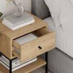 Κομοδίνο Νάξος 69 χρώμα saphhire oak 45x35x56εκ. – εικόνα 4