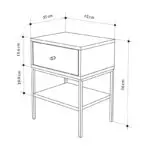 Κομοδίνο Νάξος 69 χρώμα saphhire oak 45x35x56εκ. – εικόνα 6
