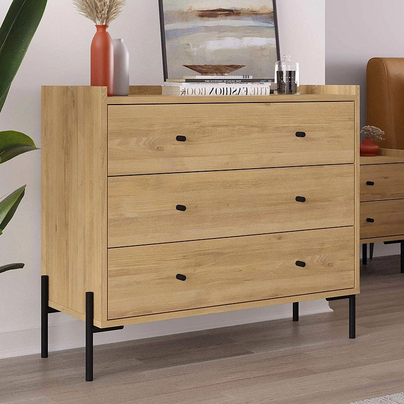 Συρταριέρα Πόρος 12 χρώμα sapphire oak 94x40x80,1εκ.
