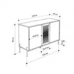 Μπουφές Νάξος 23 χρώμα sapphire oak 126x40x80εκ. – εικόνα 7