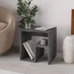 Τραπεζάκι βοηθητικό – Κομοδίνο Ολυμπία 28 χρώμα γκρι ρετρό 40x35x40εκ.