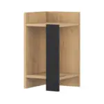 Κομοδίνο Πίνδος 97 αριστερό χρώμα saphhire oak – silky black 30×31,7×55εκ. – εικόνα 4
