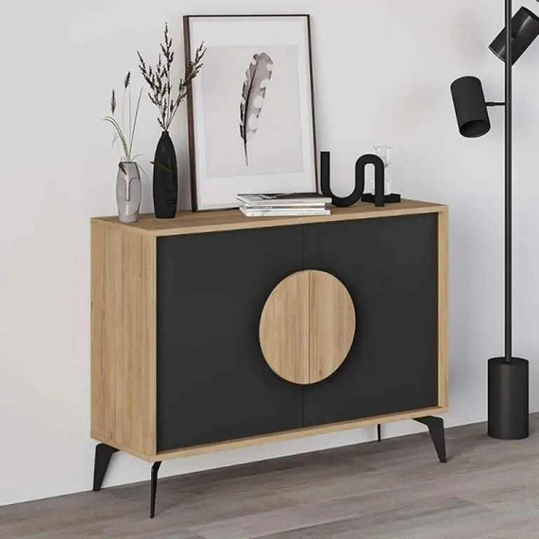 Μπουφές Σύμη 55 χρώμα sapphire oak – silky black 110x40x82εκ.