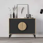 Μπουφές Σύμη 55 χρώμα sapphire oak – silky black 110x40x82εκ. – εικόνα 3