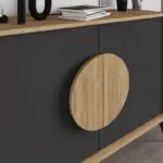 Μπουφές Σύμη 55 χρώμα sapphire oak – silky black 110x40x82εκ. – εικόνα 4