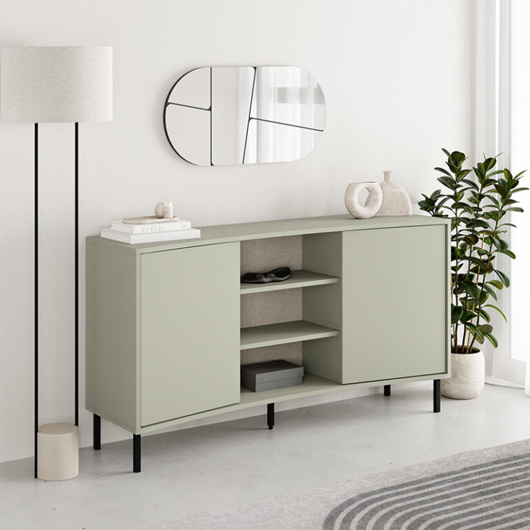 Μπουφές Frem χρώμα ash green 150x40x81εκ.