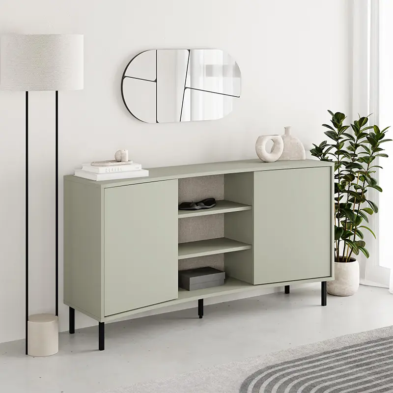 Μπουφές Επίδαυρος 89 χρώμα ash green 150x40x81εκ.