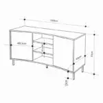 Μπουφές Επίδαυρος 89 χρώμα ash green 150x40x81εκ. – εικόνα 7