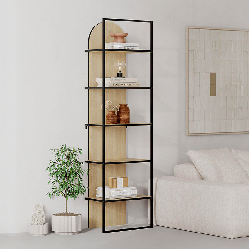 Βιβλιοθήκη Παρνασσός 81 χρώμα sapphire oak 53x31,7x180εκ.