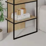 Βιβλιοθήκη Παρνασσός 81 χρώμα sapphire oak 53×31,7×180εκ. – εικόνα 5