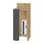Κομοδίνο Πίνδος 97 δεξί χρώμα sapphire oak – ανθρακί 25x27x60εκ. – εικόνα 4