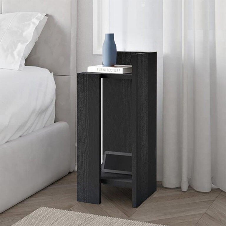 Κομοδίνο Elos δεξί χρώμα black wood 25x27x60εκ.
