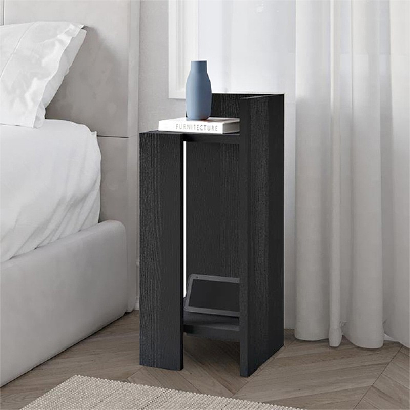 Κομοδίνο Πίνδος 97 δεξί χρώμα black wood 25x27x60εκ.