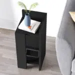 Κομοδίνο Πίνδος 97 δεξί χρώμα black wood 25x27x60εκ. – εικόνα 2