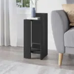 Κομοδίνο Πίνδος 97 δεξί χρώμα black wood 25x27x60εκ. – εικόνα 3
