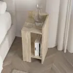 Κομοδίνο Πίνδος 97 δεξί χρώμα travertine 25x27x60εκ. – εικόνα 2