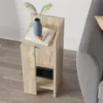 Κομοδίνο Πίνδος 97 δεξί χρώμα travertine 25x27x60εκ. – εικόνα 4