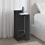 Κομοδίνο Πίνδος 97 αριστερό χρώμα black wood 25x27x60εκ.