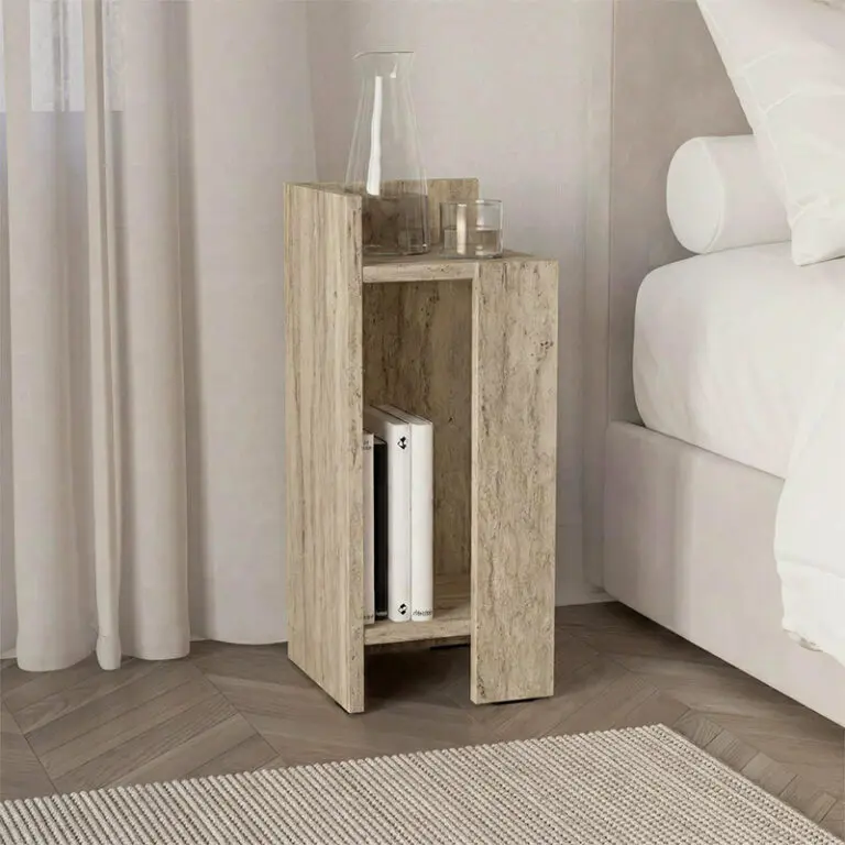 Κομοδίνο Πίνδος 97 αριστερό χρώμα travertine 25x27x60εκ.