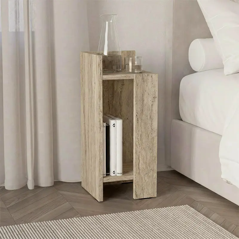 Κομοδίνο Πίνδος 97 αριστερό χρώμα travertine 25x27x60εκ.