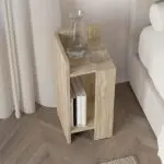 Κομοδίνο Πίνδος 97 αριστερό χρώμα travertine 25x27x60εκ. – εικόνα 2