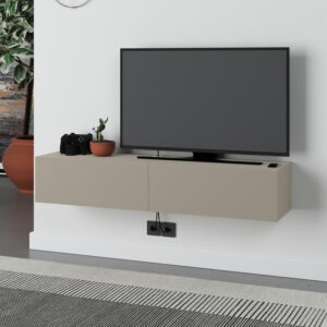 Έπιπλο τηλεόρασης επιτοίχιο Francy χρώμα sandstone 135x31,7x25εκ.