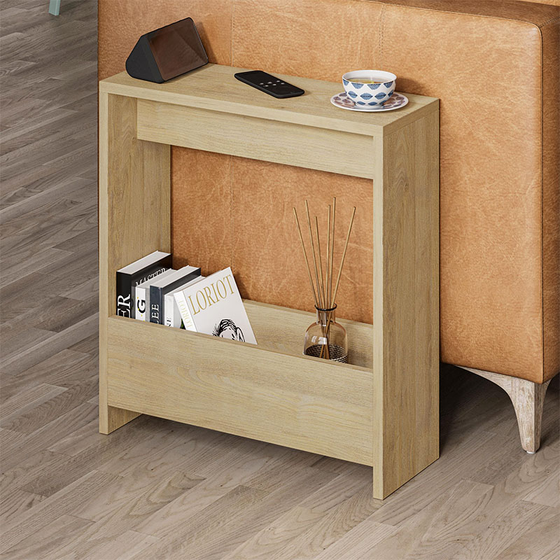 Τραπεζάκι βοηθητικό Θήρα 28 χρώμα sapphire oak 55x20x60εκ.