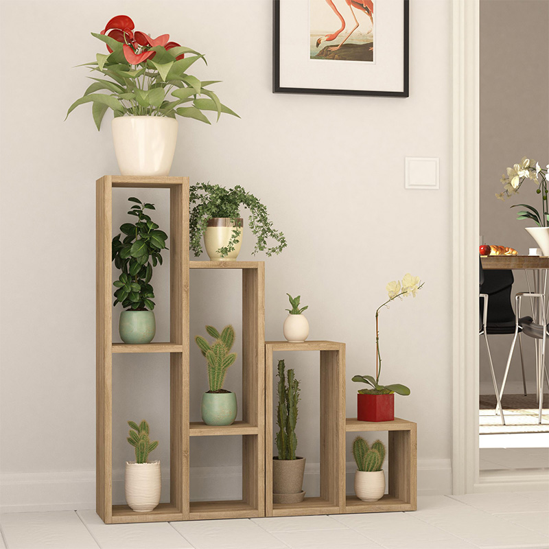 Ραφιέρα - Ανθοστήλη Σίφνος 26 χρώμα sapphire oak 84x20x89εκ.