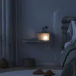 Κομοδίνο επιτοίχιο Λευκάδα 59 με LED χρώμα sandstone 40x30x16,2εκ. – εικόνα 2