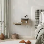 Κομοδίνο επιτοίχιο Λευκάδα 59 με LED χρώμα sepet oak 40x30x16,2εκ. – εικόνα 3