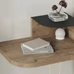 Κομοδίνο επιτοίχιο Λευκάδα 59 με LED χρώμα sepet oak 40x30x16,2εκ. – εικόνα 5