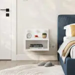 Κομοδίνο επιτοίχιο Μετέωρα 96 με LED χρώμα λευκό 40x30x33,8εκ. – εικόνα 3