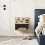 Κομοδίνο επιτοίχιο Μετέωρα 96 με LED χρώμα sapphire oak 40x30x33,8εκ. – εικόνα 3