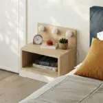 Κομοδίνο επιτοίχιο Μετέωρα 96 με LED χρώμα sapphire oak 40x30x33,8εκ. – εικόνα 4