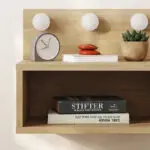 Κομοδίνο επιτοίχιο Μετέωρα 96 με LED χρώμα sapphire oak 40x30x33,8εκ. – εικόνα 5