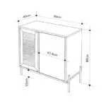 Μπουφές Νάξος 23 χρώμα sapphire oak 80x40x80εκ. – εικόνα 9