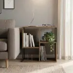 Βιβλιοθήκη Οινούσσες 18 χρώμα ανοιχτό καρυδί 62x22x62εκ. – εικόνα 3