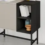 Μπουφές Ταΰγετος 15 χρώμα sandstone – black wood 81x40x80εκ. – εικόνα 4
