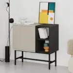 Μπουφές Ταΰγετος 15 χρώμα sandstone – black wood 81x40x80εκ. – εικόνα 5
