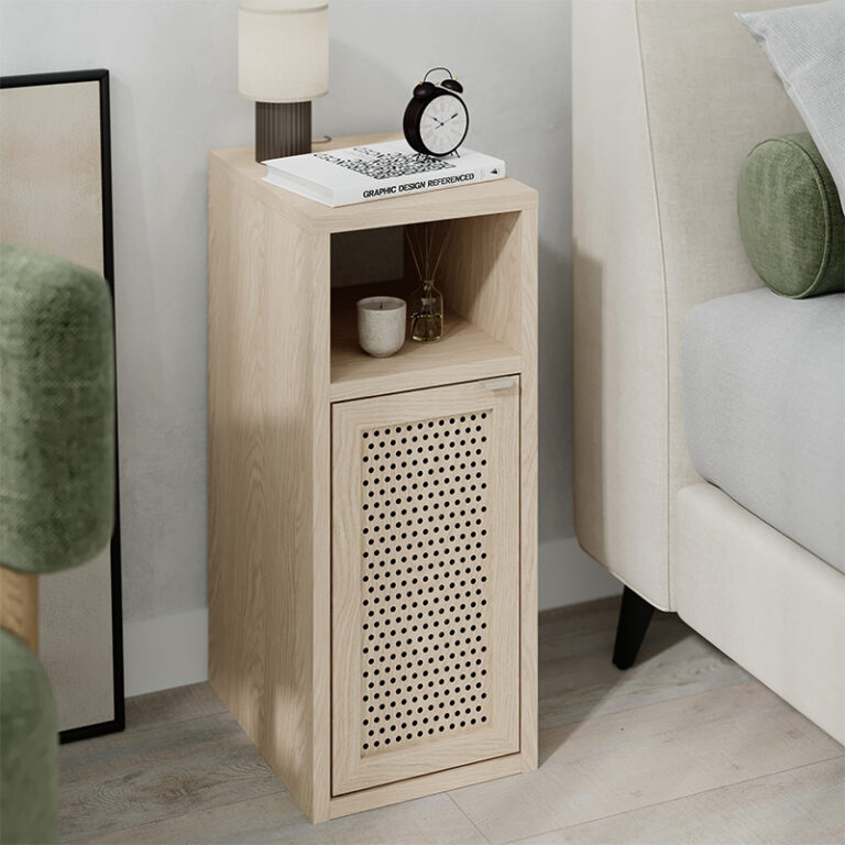 Κομοδίνο Inca χρώμα light oak 25,2x32x60εκ.