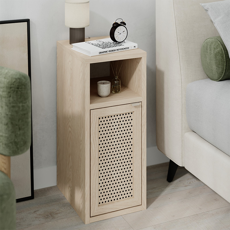 Κομοδίνο Ανάφη 43 χρώμα light oak 25,2x32x60εκ.