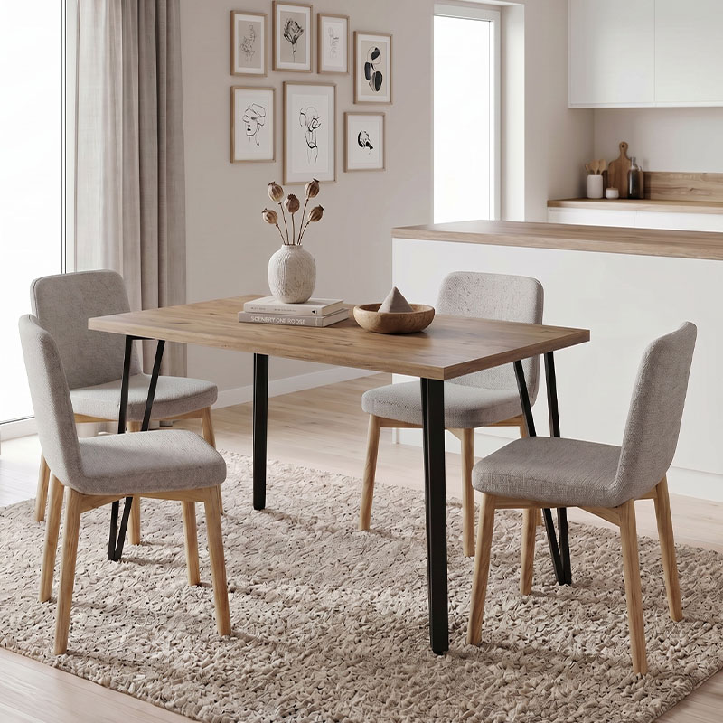 Τραπέζι Νάξος 46 χρώμα sepet oak 120x70x77,5εκ.