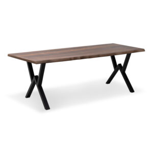 Τραπέζι Walter Mdf - μεταλλικό χρώμα καρυδί 200x100x75εκ.
