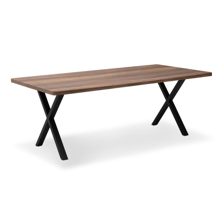 Τραπέζι Jeremy Mdf – μεταλλικό χρώμα καρυδί 200x100x75εκ.