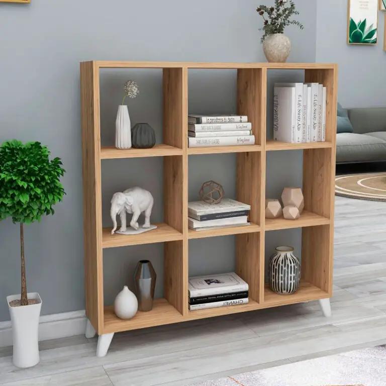 Βιβλιοθήκη Παρνασσός 86 χρώμα pine oak 88,2x20x88,2εκ.