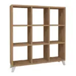 Βιβλιοθήκη Παρνασσός 86 χρώμα pine oak 88,2x20x88,2εκ. – εικόνα 2