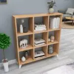 Βιβλιοθήκη Παρνασσός 86 χρώμα pine oak 88,2x20x88,2εκ. – εικόνα 4