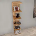 Βιβλιοθήκη – Ραφιέρα τοίχου Σάμος 52 χρώμα pine oak 34,5x30x180εκ. – εικόνα 3