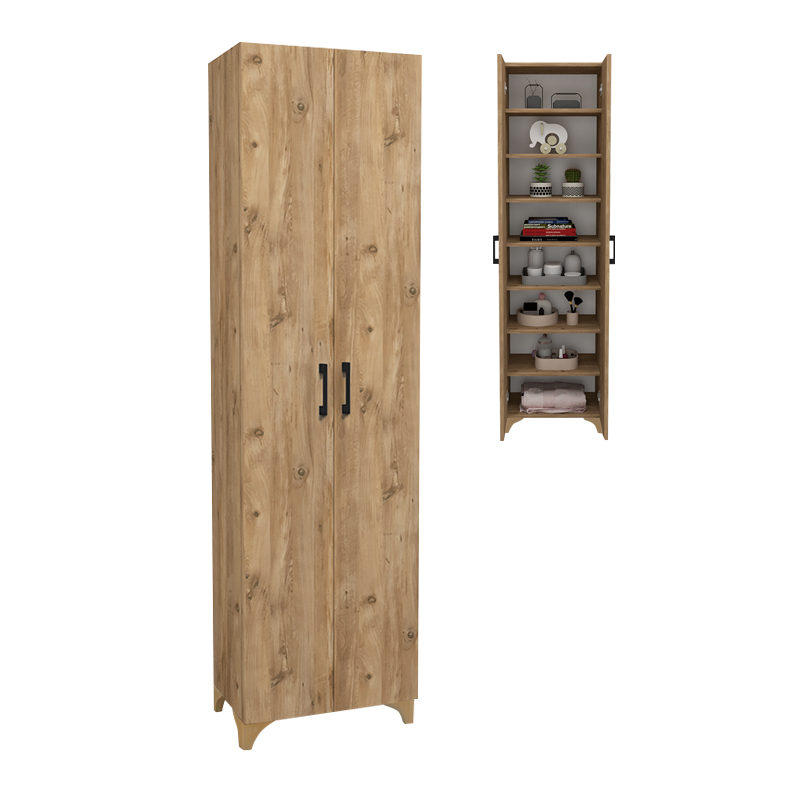 Ντουλάπα - Παπουτσοθήκη Μυκήνες 85 χρώμα pine oak 49x32x178εκ.
